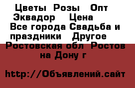 Цветы. Розы.  Опт.  Эквадор. › Цена ­ 50 - Все города Свадьба и праздники » Другое   . Ростовская обл.,Ростов-на-Дону г.